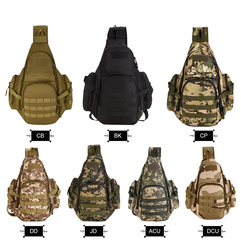 Tactical Sling Bag 14" Laptop Waterproof Molle Travel Backpack Camping Hiking Hunting Sport Sports Bags Rucksack 20-35L