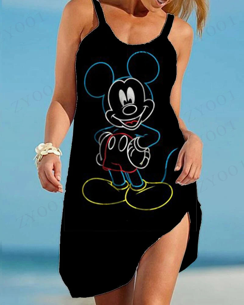 Disney Women's Summer Party Beach Vintage Straps Dress