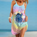Stitch Dresses for Women Disney Mickey & Minnie Summer Beach Fashion Sundresses