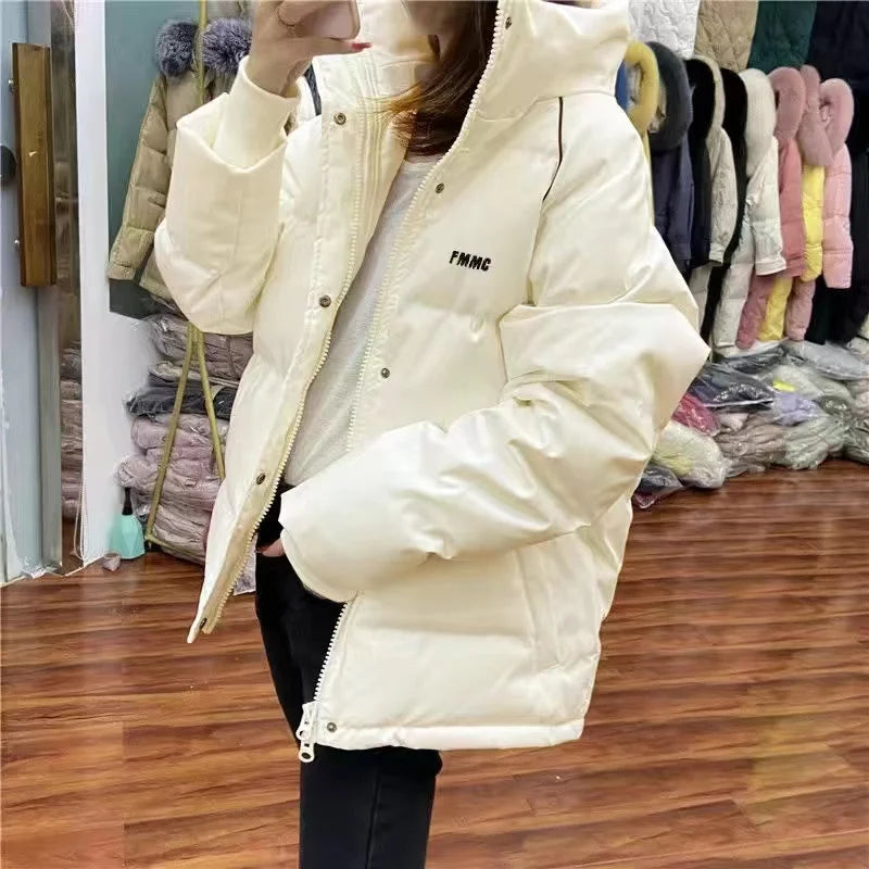 women's winter fashion soft and thick leisure stand-up collar jacket