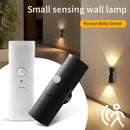 Rechargeable Motion Sensor LED Night Light Double Head Magnetic 3 Color Wall Lamp USB Charging