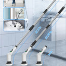 Electric Spin Scrubber 9 in 1 Cordless Cleaning Brush Telescopic Handle LED Display Wireless