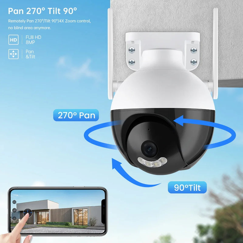 8MP 4K Smart PTZ Wifi Surveillance Camera