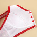 Women's Cotton Front Closure Wire Free Underwear Comfortable Bright Flowers Bra