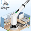 Electric Spin Scrubber 9 in 1 Cordless Cleaning Brush Telescopic Handle LED Display Wireless