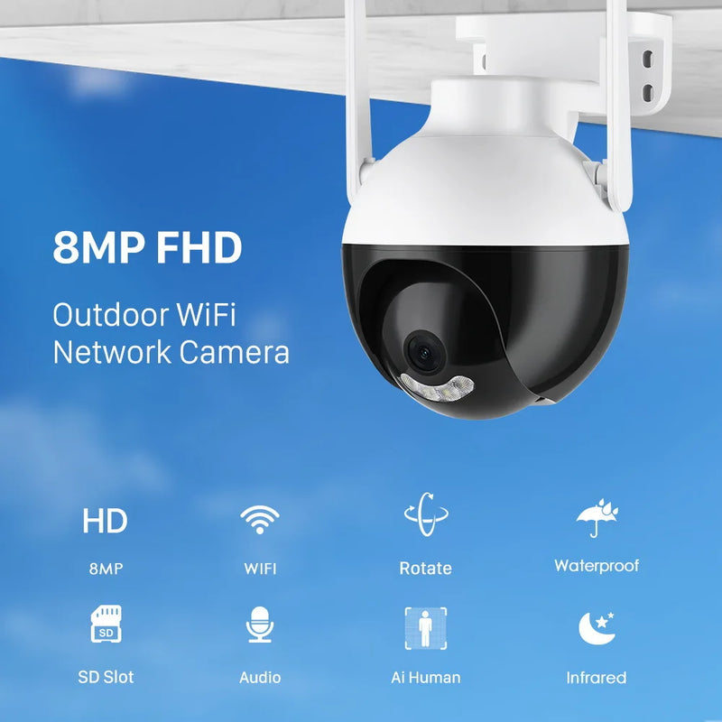 8MP 4K Smart PTZ Wifi Surveillance Camera