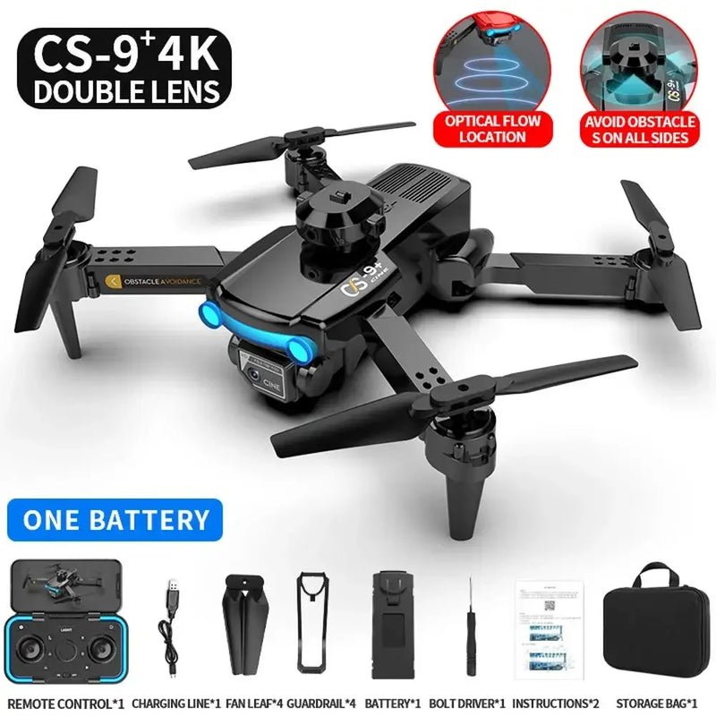 Cs9 Remote Control Obstacle Avoidance Drone Foldable Aerial Hd Drone