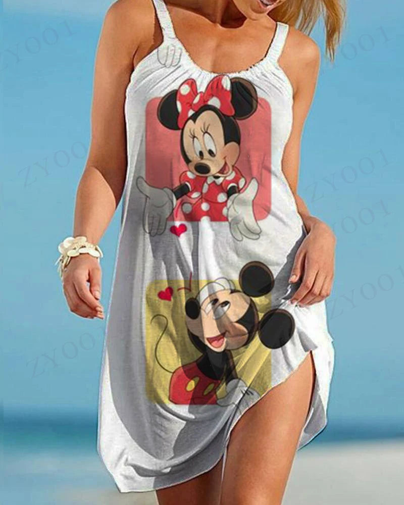 Disney Women's Summer Party Beach Vintage Straps Dress