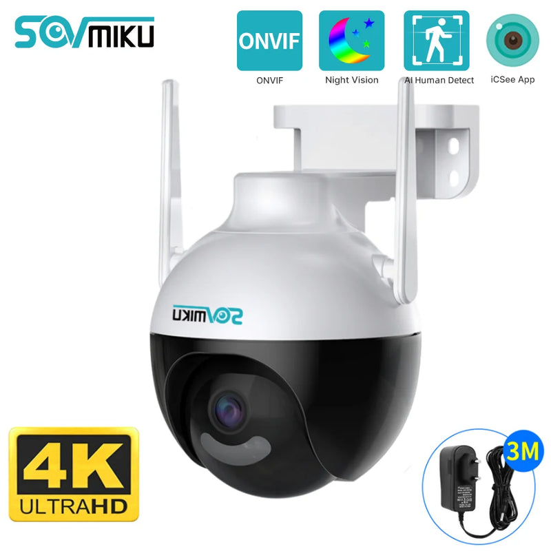 8MP 4K Smart PTZ Wifi Surveillance Camera