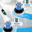 Electric Spin Scrubber 9 in 1 Cordless Cleaning Brush Telescopic Handle LED Display Wireless
