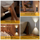 Rechargeable Motion Sensor LED Night Light Double Head Magnetic 3 Color Wall Lamp USB Charging
