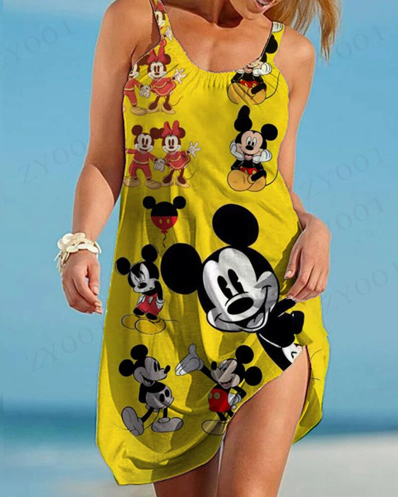 Disney Women's Summer Party Beach Vintage Straps Dress