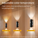 Rechargeable Motion Sensor LED Night Light Double Head Magnetic 3 Color Wall Lamp USB Charging