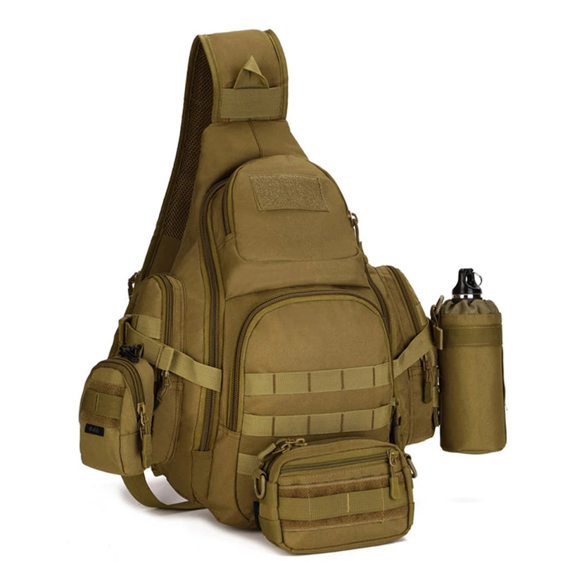 Tactical Sling Bag 14" Laptop Waterproof Molle Travel Backpack Camping Hiking Hunting Sport Sports Bags Rucksack 20-35L