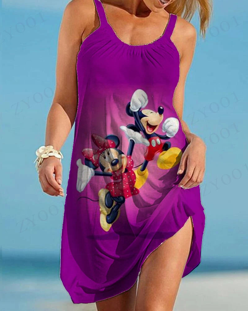 Disney Women's Summer Party Beach Vintage Straps Dress