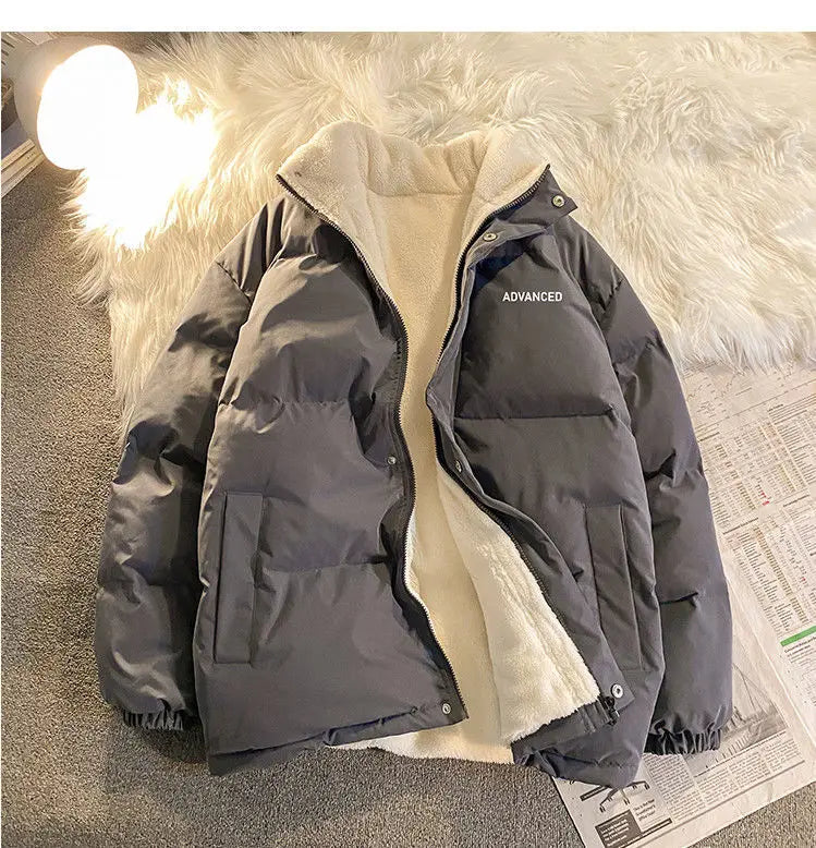 Letter Graphic Men & Women Winter Coat Warm Casual Jacket