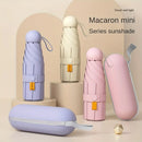 Compact Travel Mini Umbrella Uv Protection Capsule Umbrella 5 Fold Ultra Lightweight