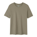 Light luxury 50 cool Xinjiang long cashmere pure cotton pima three needles ice silk all white T horse cotton men's short sleeve T-shirt