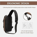 Men S Waterproof Motorcycle Chest Bag - Anti-Theft Shoulder Bag