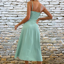 V-neck Slit Sling Dress Summer Fashion Sexy Slim Suspender Dresses For Women