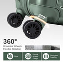 Vertical Pattern Two-piece Set 20 Inch Expandable With 14 Inch Suitcase