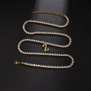 Ladies Custom-made English letter pendant claw diamond necklace