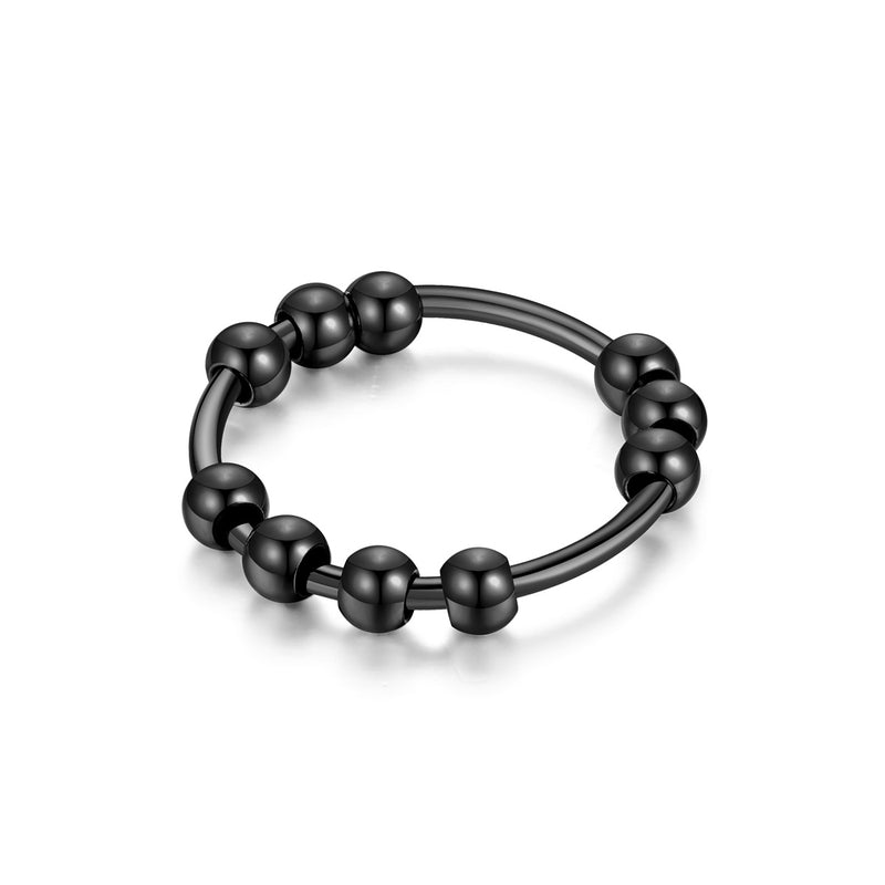 Fashionable, niche, stress-relieving, perfect and rotatable couple tail ring