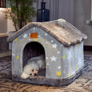 Foldable Dog Cat Pet Bed House Villa Sleep Kennel Removable Nest Warm Encloser