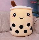 Cute Fruit Drink Plush Stuffed Soft Strawberry Milk Tea Plush Boba Tea Cup Toy Bubble Tea Pillow Cushion