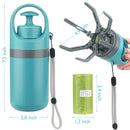 Portable Lightweight Dog Pooper Scooper With Built-in Poop Bag Dispenser Eight-claw Shovel