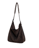 SP woven bag strap fleece cowhide tote bag
