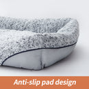 Swirl Rose Velvet Dog Beds For Small Medium Dogs Removable Cushion Calming Dog Sofa Beds