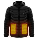 Men Heated Puffer Electric Jacket Coat Insulated Hood Windbreaker 9Heat Zones