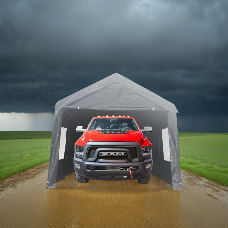 10x20ft Gazebo Party Tent Heavy Duty Canopy Carport Outdoor Portable Garage Grey