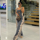 Women's Summer new Comfortable Casual hollow vest Decorative jumpsuit pants