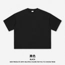 RS men Boxy square version 230G fashion cotton men short sleeve short wide T-shirt