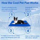 Dog Cat Cooling Mats, Pressure Activated Cooling Pad, No Water Or Refrigeration Needed, Non-Toxic Gel