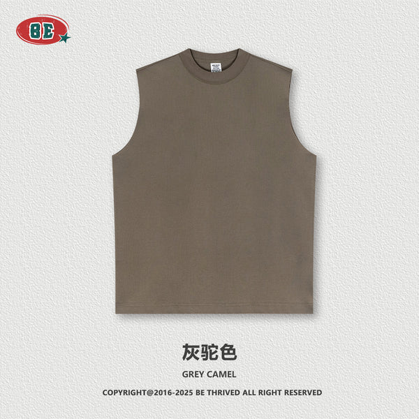 BE Men's Wear | Summer American trendy reverse-neck sleeveless vest, loose base T-shirt, casual shorts for men