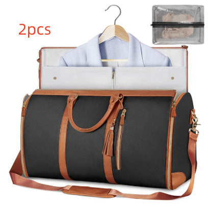 Large Capacity Travel Duffle Bag Women's Handbag Folding Suit Waterproof Bag
