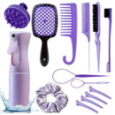 Pointed-tail comb, wide-toothed multi-functional makeup eyebrow brush comb