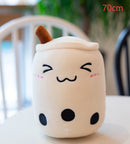 Cute Fruit Drink Plush Stuffed Soft Strawberry Milk Tea Plush Boba Tea Cup Toy Bubble Tea Pillow Cushion