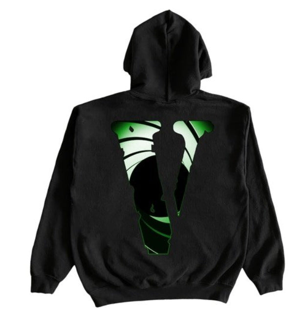 Floral Note Zip Up Grey Heather Hoodie - S