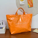 Paper letter tote bag, transparent large-capacity handbag, women's bag
