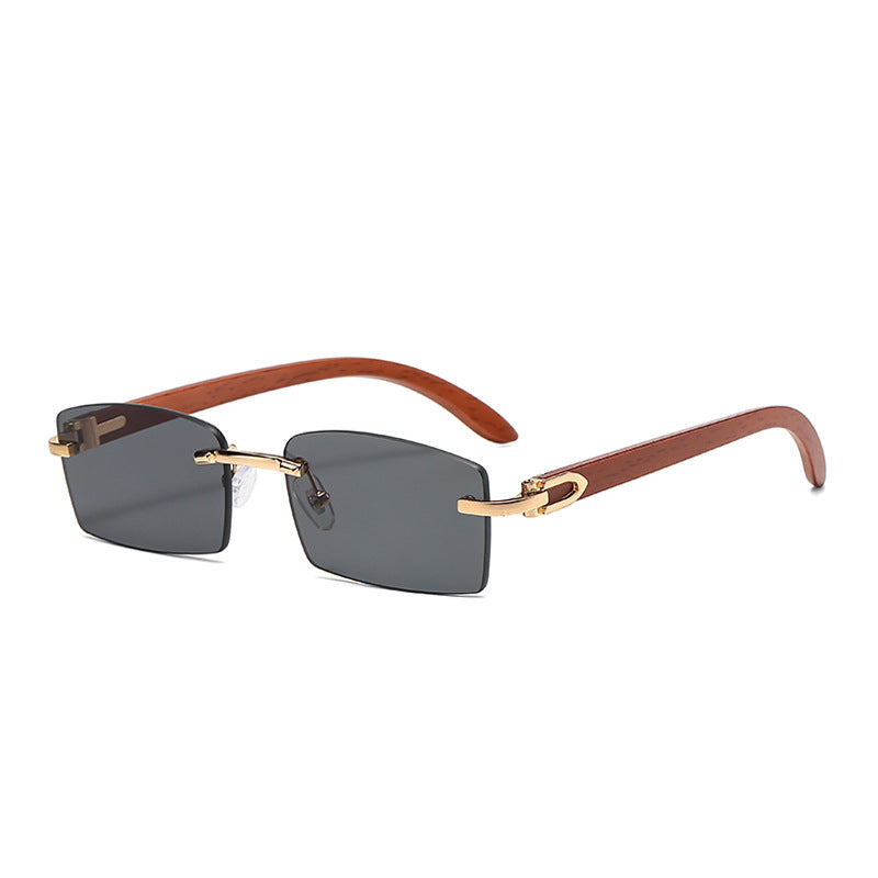 Jett frameless metal hinged wood grain mirror legs outdoor sun protection sunglasses