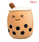 Cute Fruit Drink Plush Stuffed Soft Strawberry Milk Tea Plush Boba Tea Cup Toy Bubble Tea Pillow Cushion