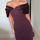 Women's one-shoulder, slimming and flattering evening dress