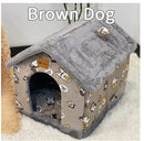Foldable Dog Cat Pet Bed House Villa Sleep Kennel Removable Nest Warm Encloser