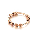 Fashionable, niche, stress-relieving, perfect and rotatable couple tail ring