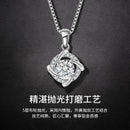 One-carat moissanite silver jewelry necklaces