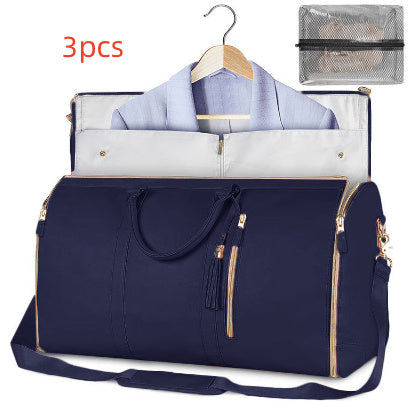Large Capacity Travel Duffle Bag Women's Handbag Folding Suit Waterproof Bag